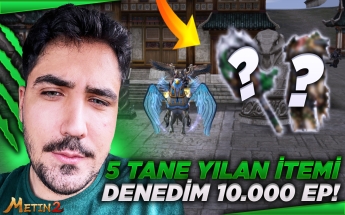 YILAN İTEMİ DENEDİM :( - Metin2 Rohan2